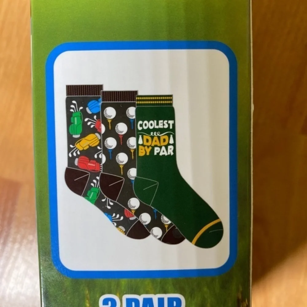 3pair crew socks best dad‎ ever